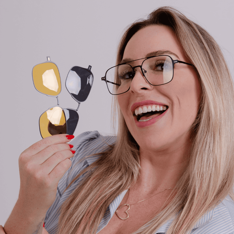 Óculos 3 em 1 Aço Inoxidável