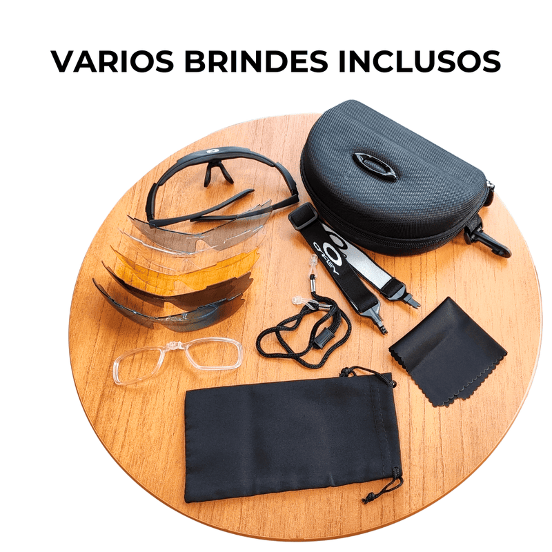 Óculos Esportivo 5 em 1 + BRINDES