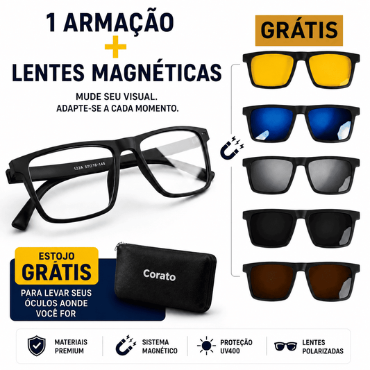 Óculos 6 em 1 Horizon Compatível com Grau + BRINDES