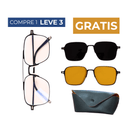 Óculos 3 em 1 Aço Inox Premium + BRINDES