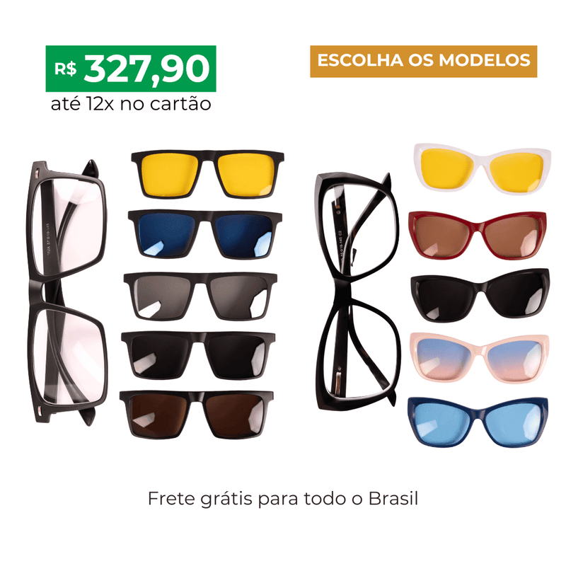 Óculos 6 em 1 Kit Casal