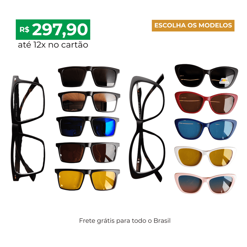 Óculos 6 em 1 Kit Casal