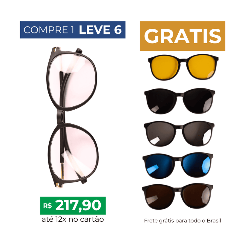 Óculos 6 em 1 Modelo Lux
