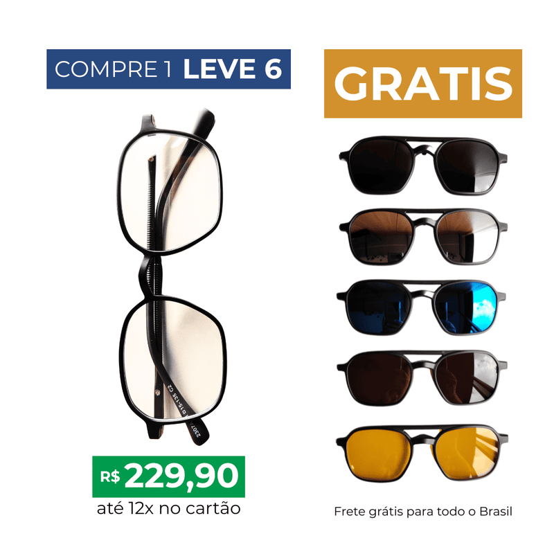 Óculos 6 em 1 Modelo Bold