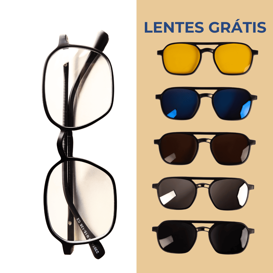 Óculos 6 em 1 Bold Compatível com Grau + BRINDES