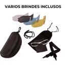 Óculos Esportivo 5 em 1 + acessórios de brinde