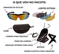 Óculos Esportivo 6 em 1 - Perfeito para Corridas + Acessórios de BRINDE