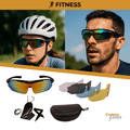 Óculos Esportivo 6 em 1 - Perfeito para Corridas + Acessórios de BRINDE