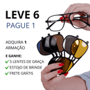 Óculos 6 em 1 Fly - Compatível com Grau + BRINDES