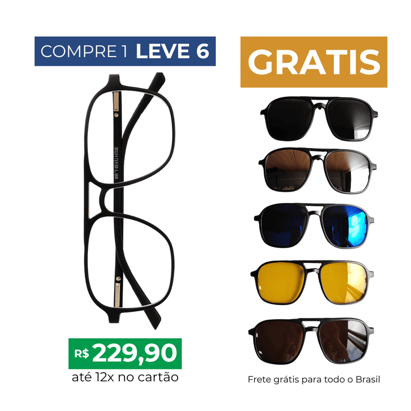Óculos 6 em 1 (MODELOS VARIADOS)