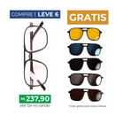 Óculos 6 em 1 (MODELOS VARIADOS)