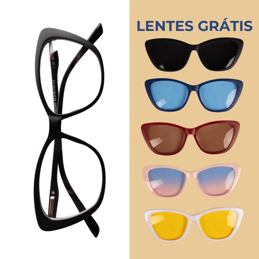 Óculos 6 em 1 Wonder Compatível com Grau + BRINDES