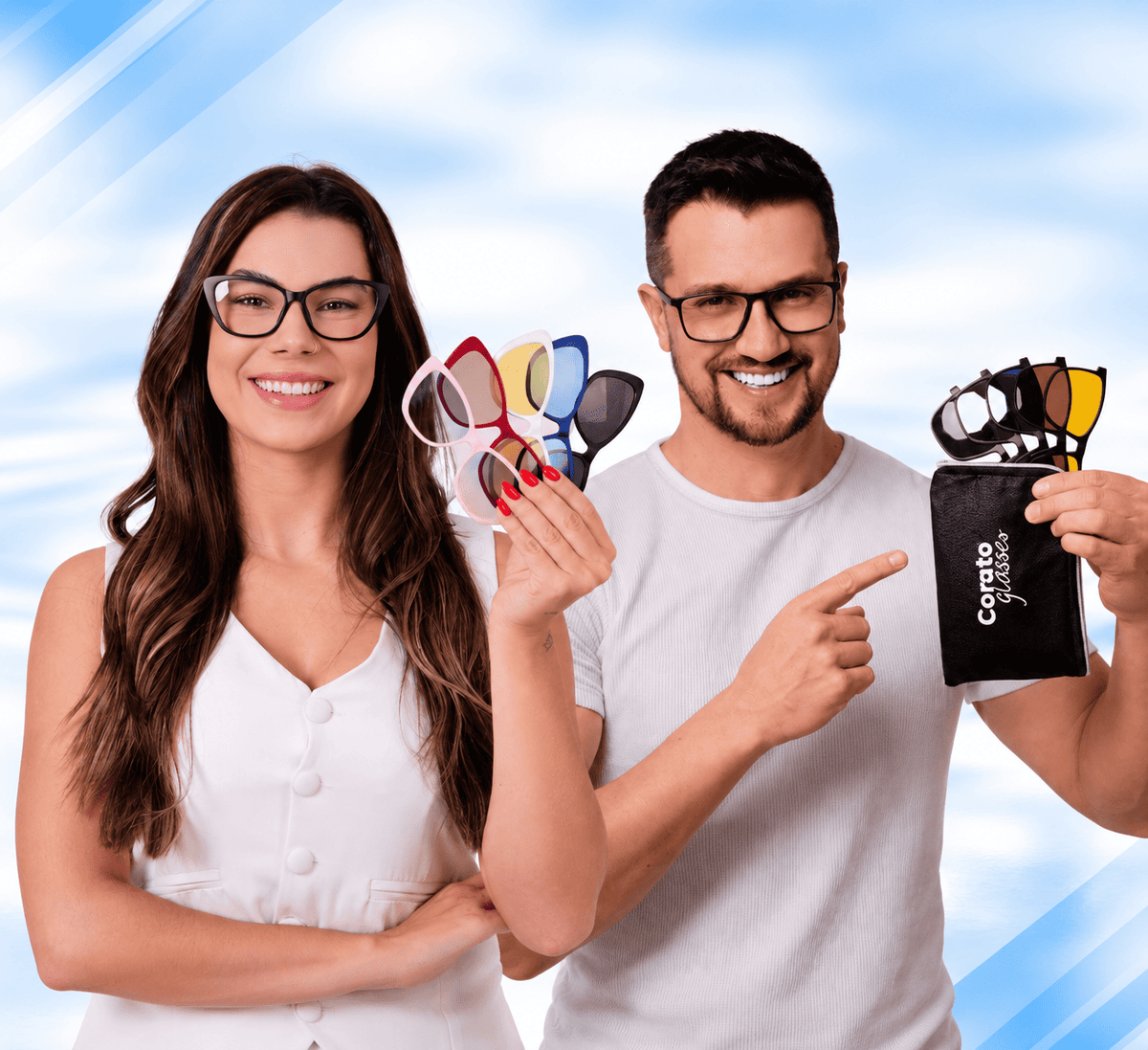 Óculos 6 em 1 Kit Casal + BRINDES