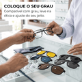 Óculos 6 em 1 Fly - Compatível com grau + lentes magnéticas